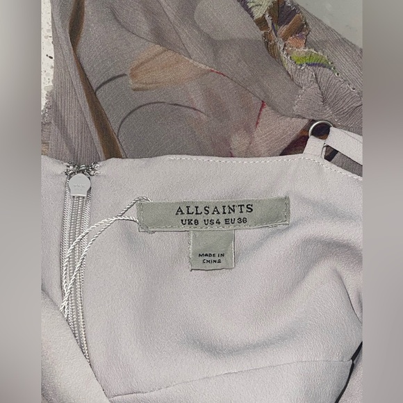 AllSaints Thallo Kuroyuri Dress lavender / pink Size 4 - Picture 4 of 4
